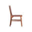 Ensemble de 2 chaises de salle à manger rembourrées, fauteuil d'appoint tissé en cuir véritable, structure en bois franc rustique, brun