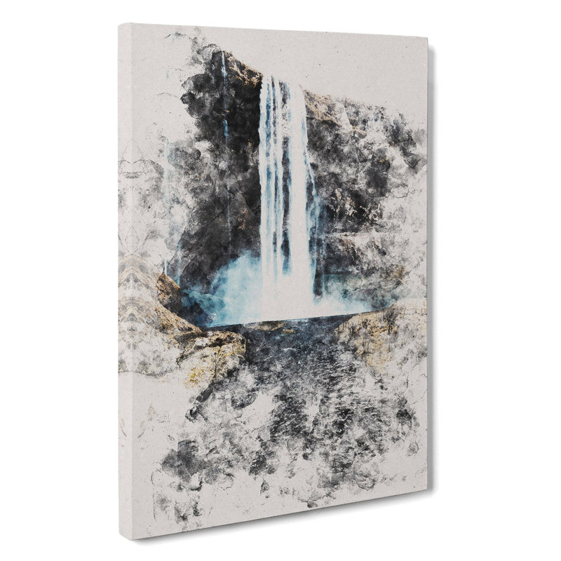 Path To A Waterfall In Iceland - Wrapped Canvas Print, 50cm H x 35cm W x 3cm D