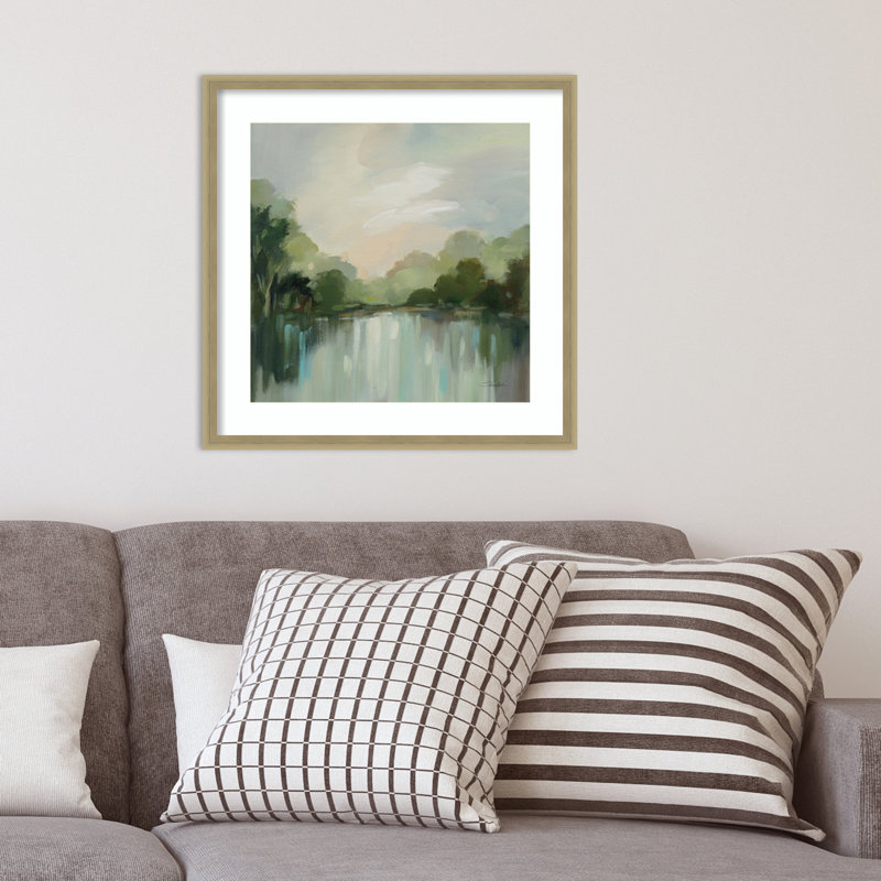 «Cool Spring Day» par Silvia Vassileva - impression encadrée, H 21 po x l 21 po, Champagne