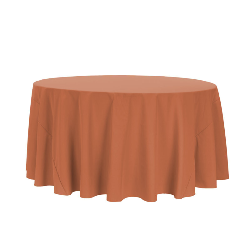 Timmie Tablecloth, 96" Round, Pumpkin