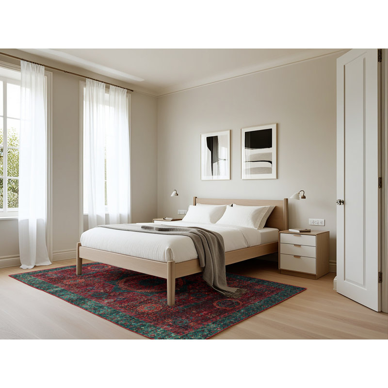 Tapis abstrait 100% lavable à la machine 2358 ABS2358, Rectangle 5 pi x 7 pi