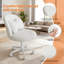 HDHNBA Velvet Armless Height Adjustable Swivel Vanity Chair With Decorative Bow Cushion-929082717