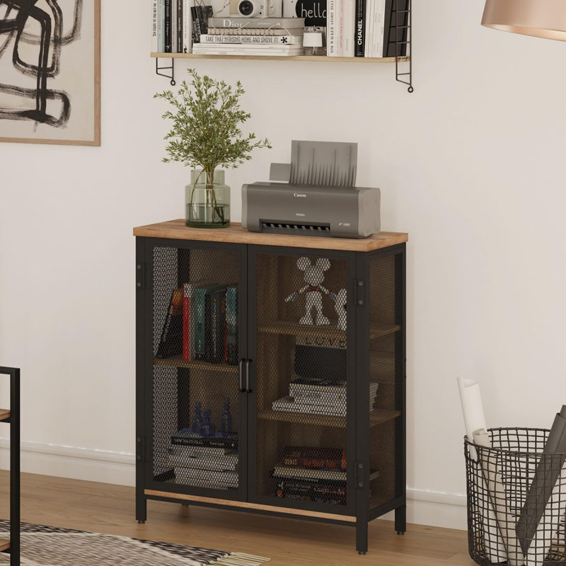 Armoire à café pour les boissons alcoolisées, petite armoire de rangement pour la cuisine à domicile, buffet de style campagnard, armoires à whisky pour salle à manger (2 portes)