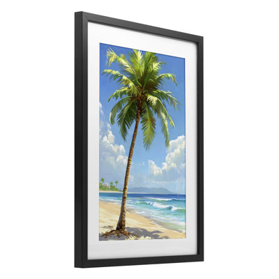 Shade Of Palm Trees, reproduction encadrée sous verre, design par LSR Design Studio