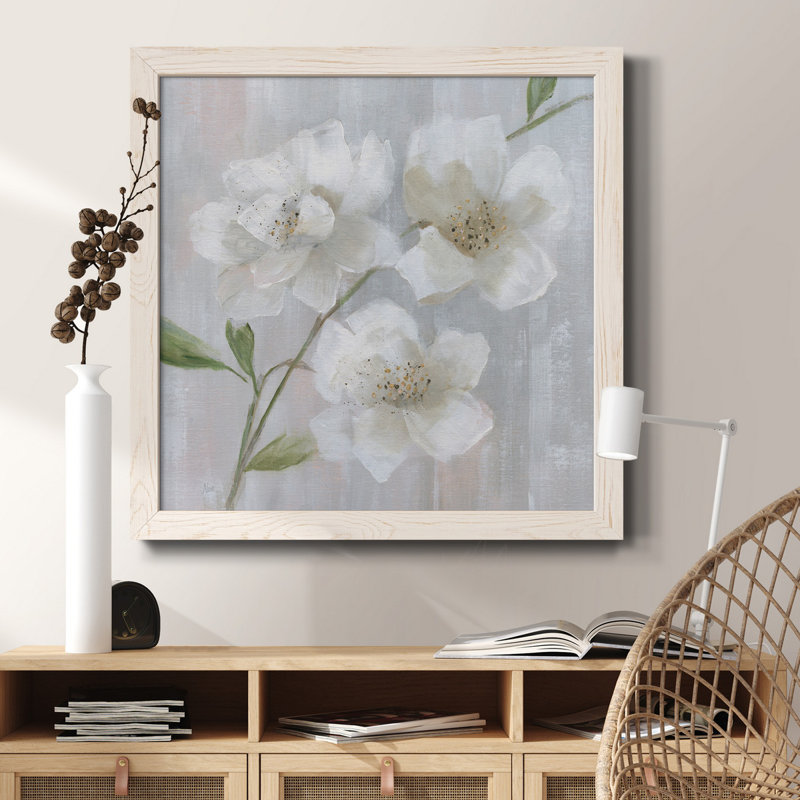 Grès I - peinture sur toile encadrée, H 20 po x l 20 po x P 1,5 po, Cadre blanc