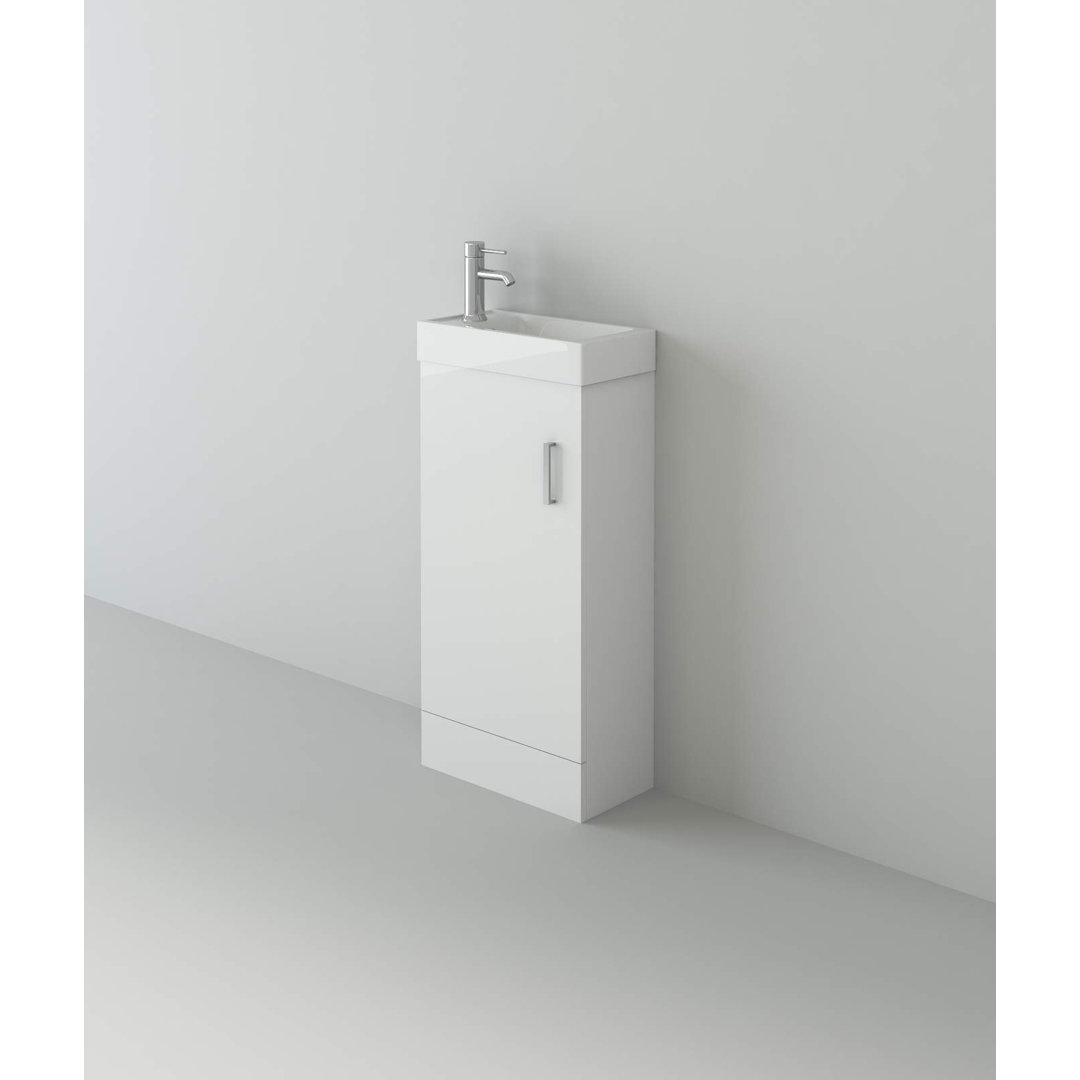 VeeBath Sheen Cloakroom Vanity Sink Cabinet & Mono Basin Mixer Tap