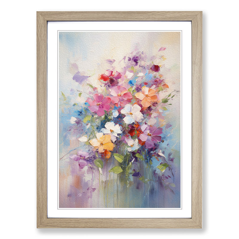 Single Picture Frame Print on Wood, Oak Framed, 34cm H x 25cm W