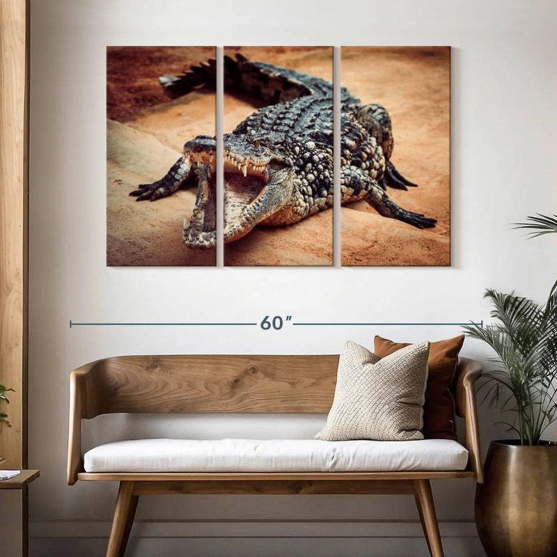 Brampt Crocodile, 32" H x 50" W