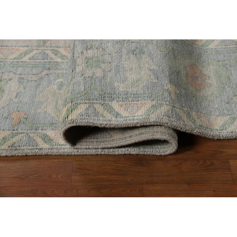 Tapis indien fait à la main gris Oushak 9 x 12