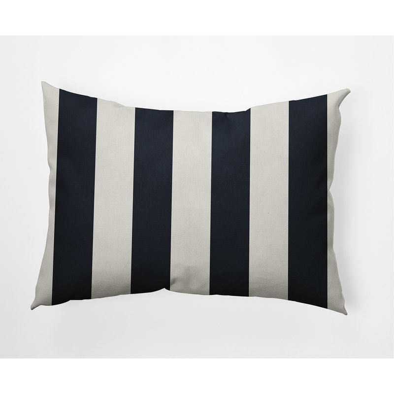 Coussin Stripe, Bleu requin, 14 po x 20 po