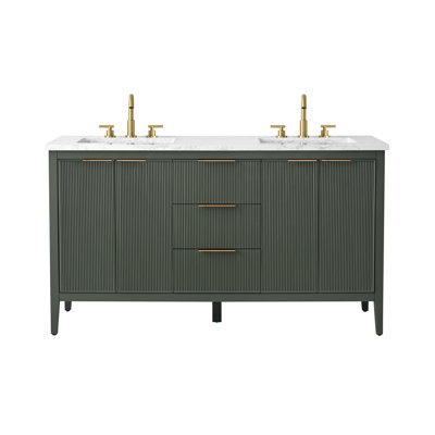 Bilroy 60" Pine Double Bathroom Vanity