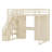 Loft Bed  With Storage Staircase, Dressing Table, Wardrobe, USB Charging Ports-10576810