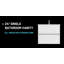 Ensemble de meuble-lavabo mural 24 po avec comptoir en céramique et miroir | Deux tiroirs à fermeture en douceur, plomberie en forme de U et finition imperméable à 5 couches-843451029-843451030