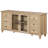 Corretta 58" Wide Glass Door Sideboard with Adjustable Shelves-2046993195