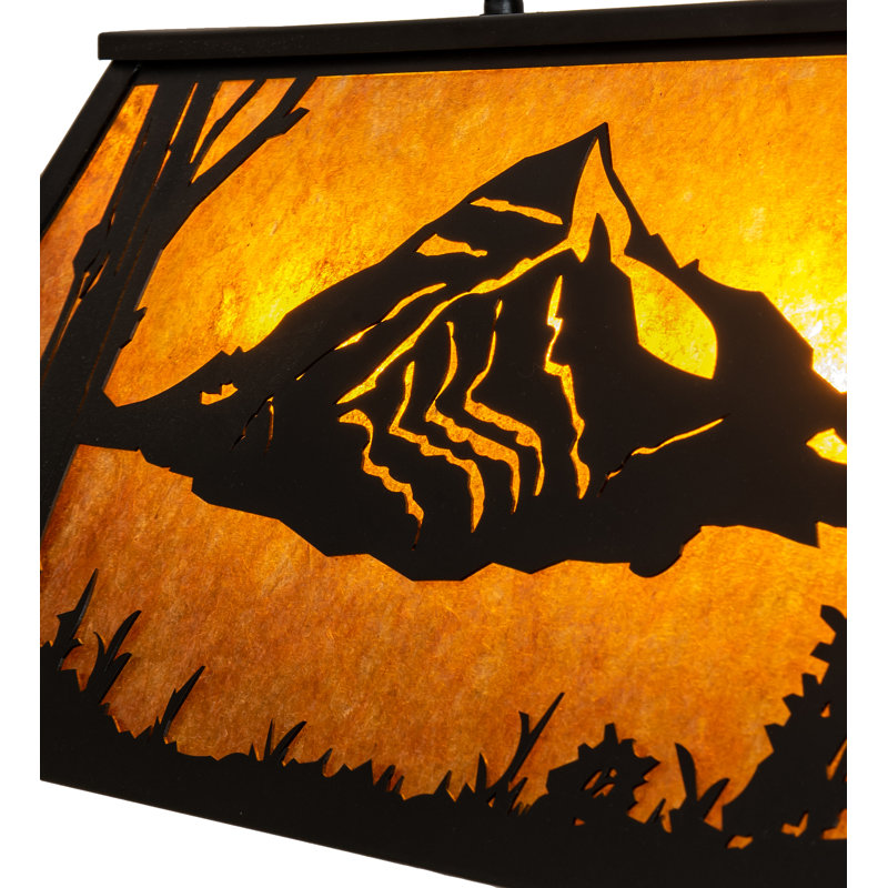 Rustic Lodge 6 - Light Pendant, Amber Mica