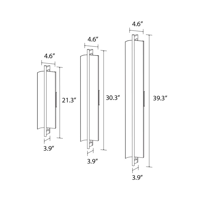 Allavo 31" Dimmable LED Bath Sconce, Brushed Aluminum/Walnut, Textured White, 3500K - 277V AC