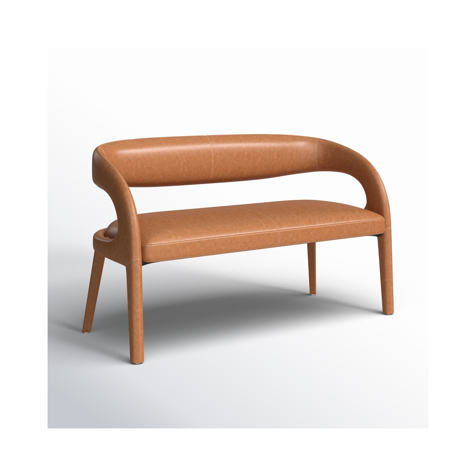 Gryphon Bench, Sonoma Butterscotch Genuine Leather