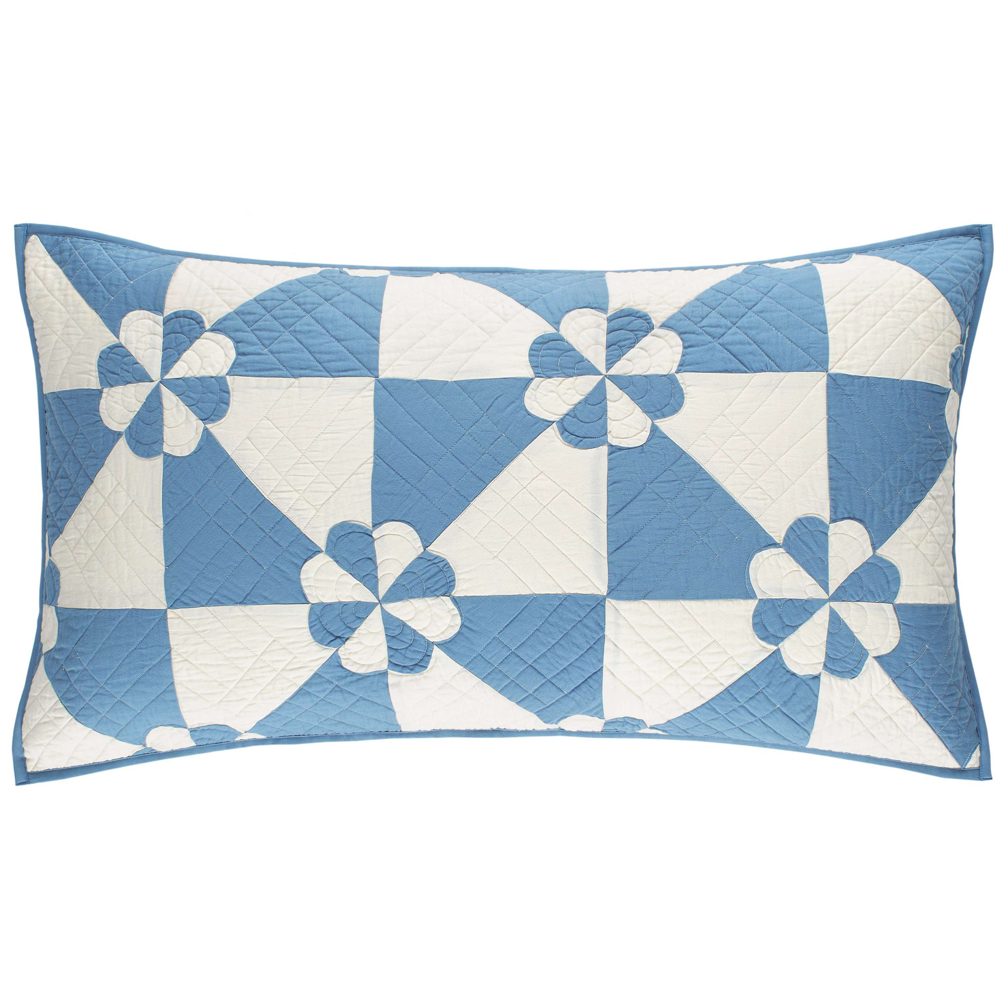 Sunny Side Quilted Sham, King, Blue