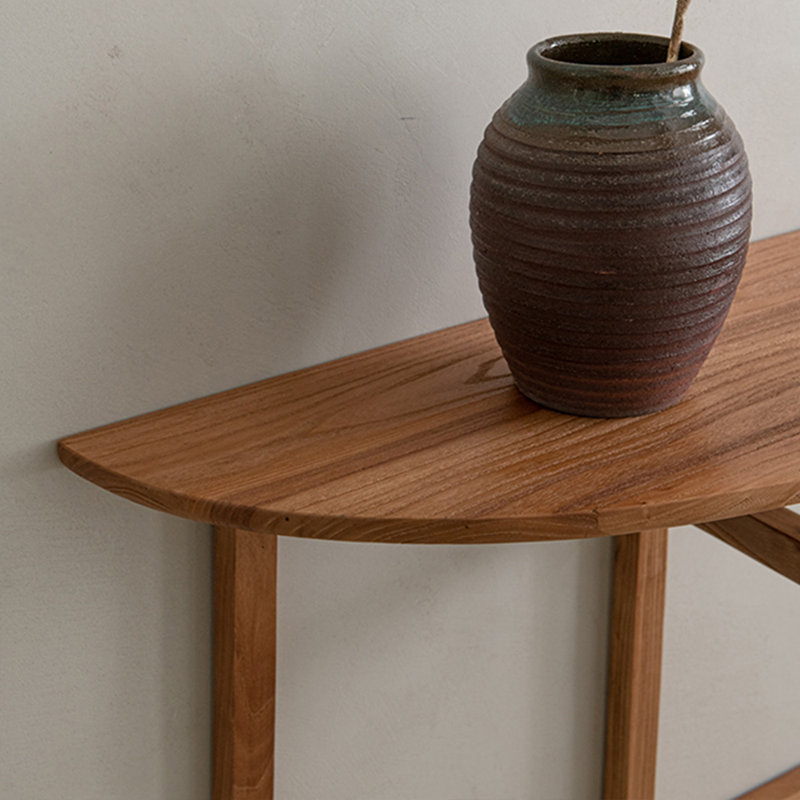 Console de style Wabi-Sabi, Brun