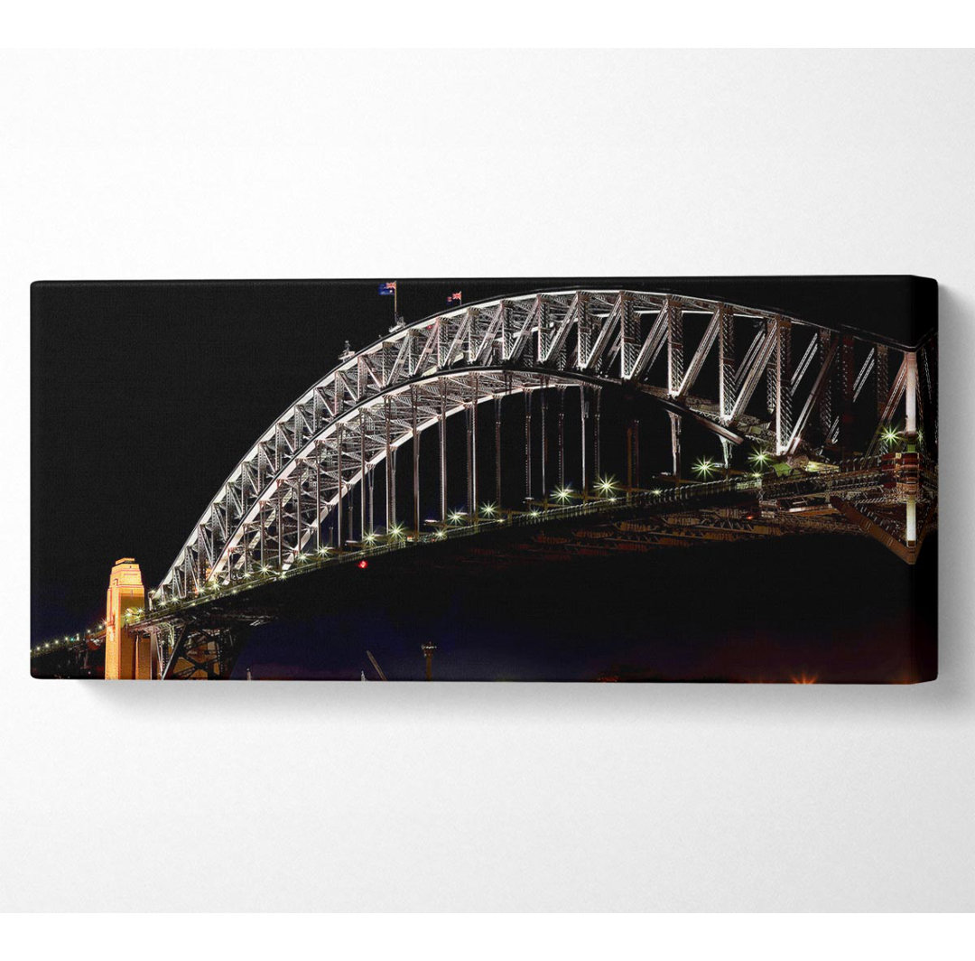 Sydney Harbour Bridge Nachtlichter - Leinwanddrucke