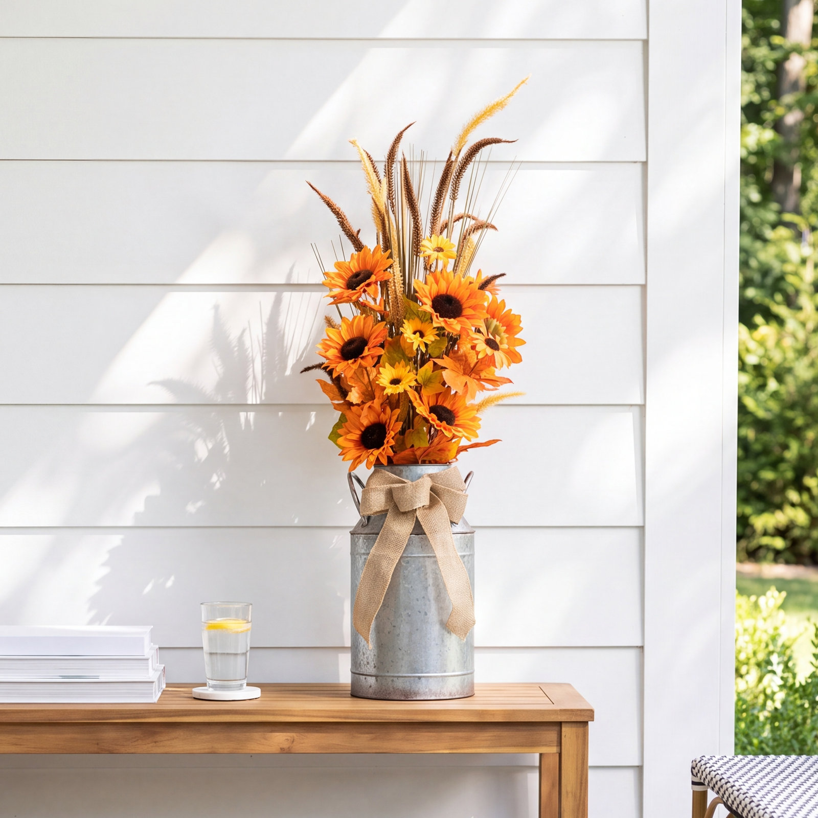 Fall Sunflower Leaf Potted Tree