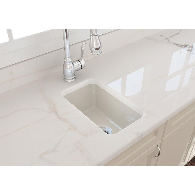 12'' L Kitchen Sink, Biscuit