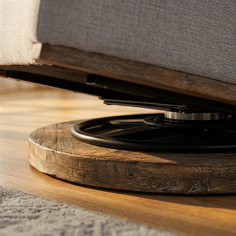 Fauteuil d'appoint pivotant à 360 ° Modern, Gris clair