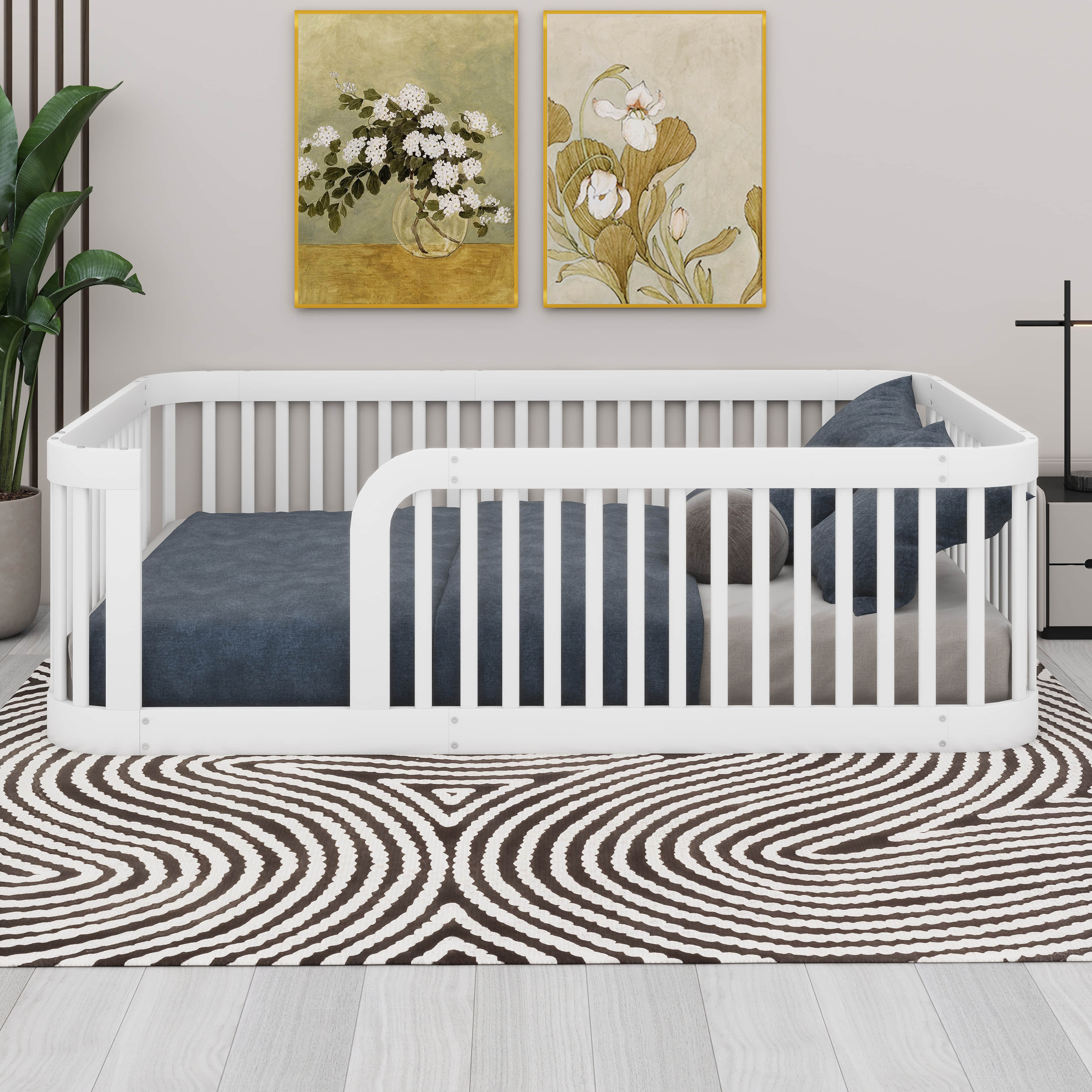 Ophelia & Co. Lit double sur pied avec clôture et clôture - Wayfair Canada