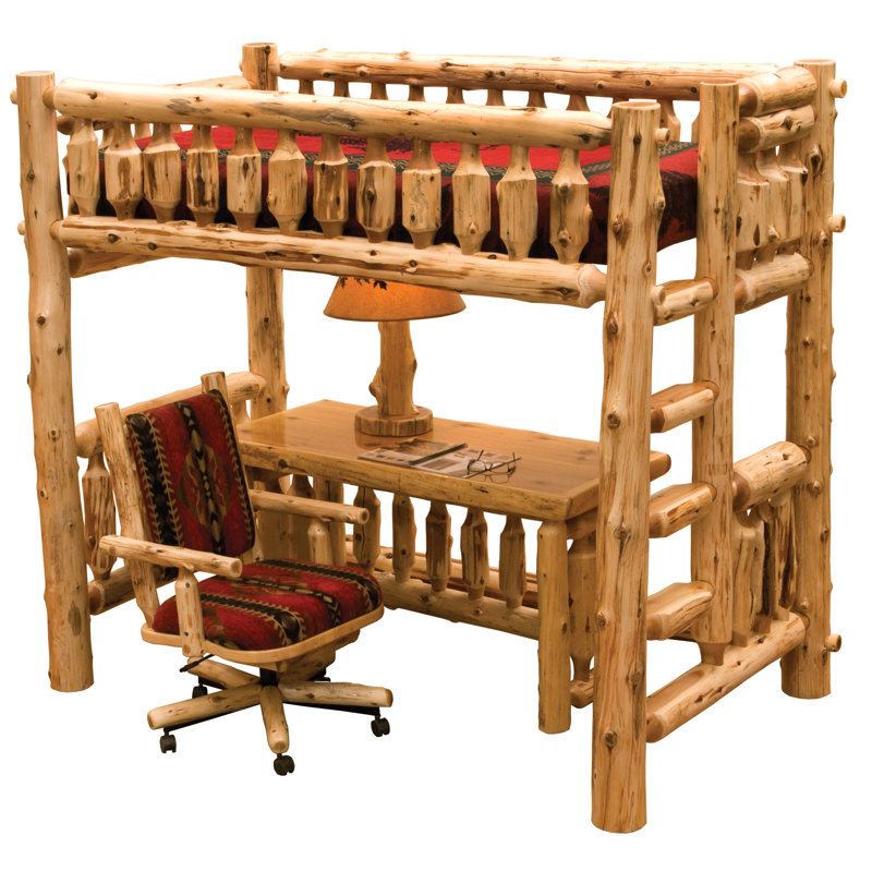 Kids Twin Loft Bed, Traditional