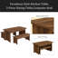 Farmhous Style Kitchen Table,3-Piece Dining Table,Computer Desk