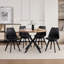 Modern Minimalist Dining Chair – Kitchen Chair with Padded Seat and Plastic Legs (Set of 4)-2043993604-2043993724