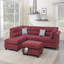 Canapé modulaire en velours rouge # F6419
