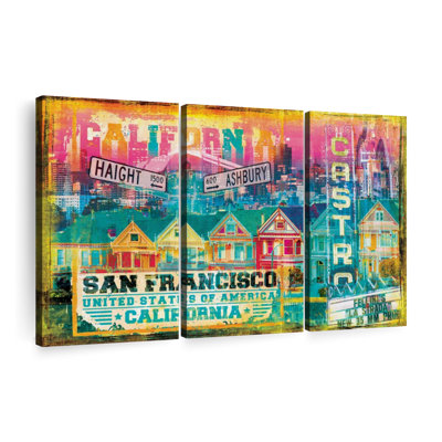 «San Francisco Suburbs Grunge», 3 pièces