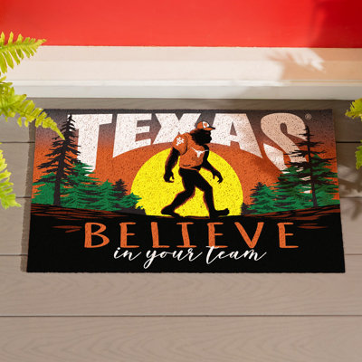University of Texas Bigfoot PVC Doormat, 28 in x16 in