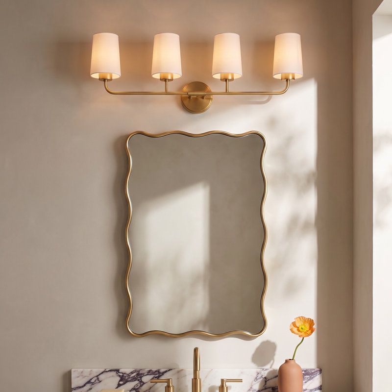 Fitz 4 - Light Dimmable Vanity Light, Lacquered Brass
