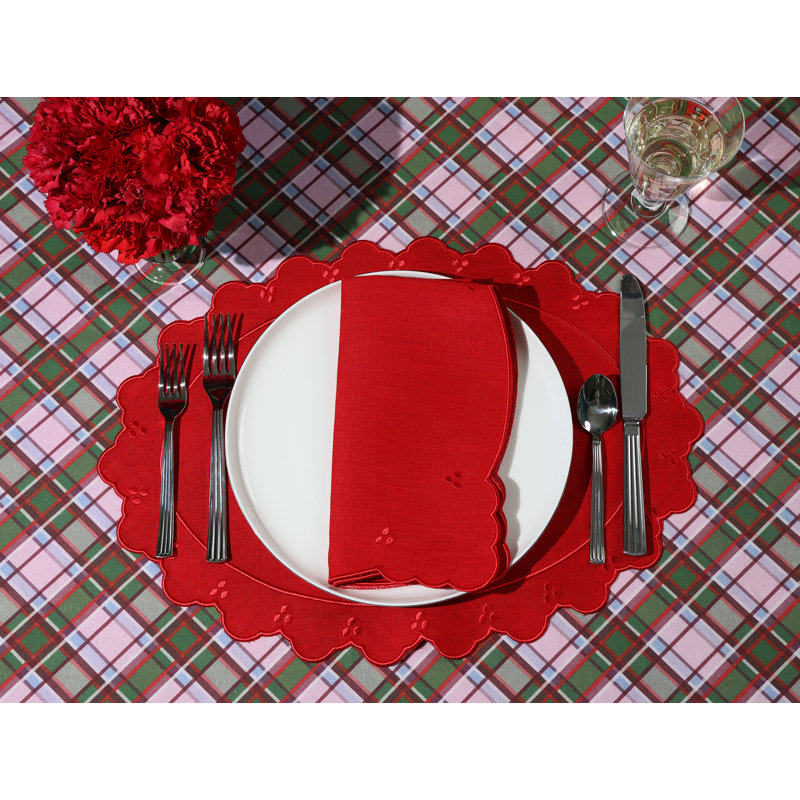 The Eloise Red Oval Placemat