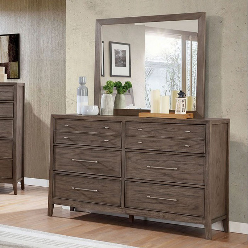 Commode double 6 tiroirs avec miroir Acklin