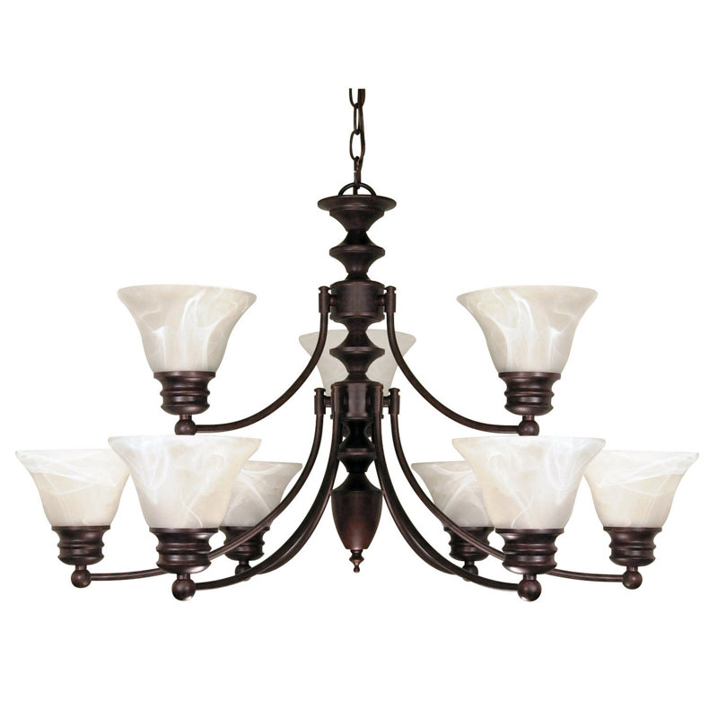 Charmaine 9 - Light Dimmable Tiered Chandelier