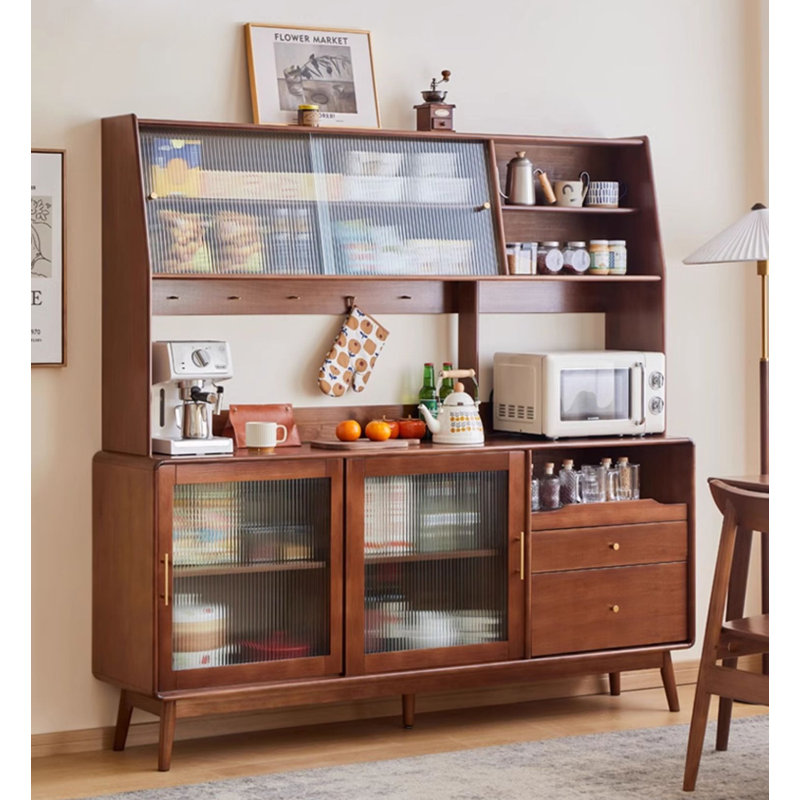 Modern Simple Solid Wood Storage Food Cabinet