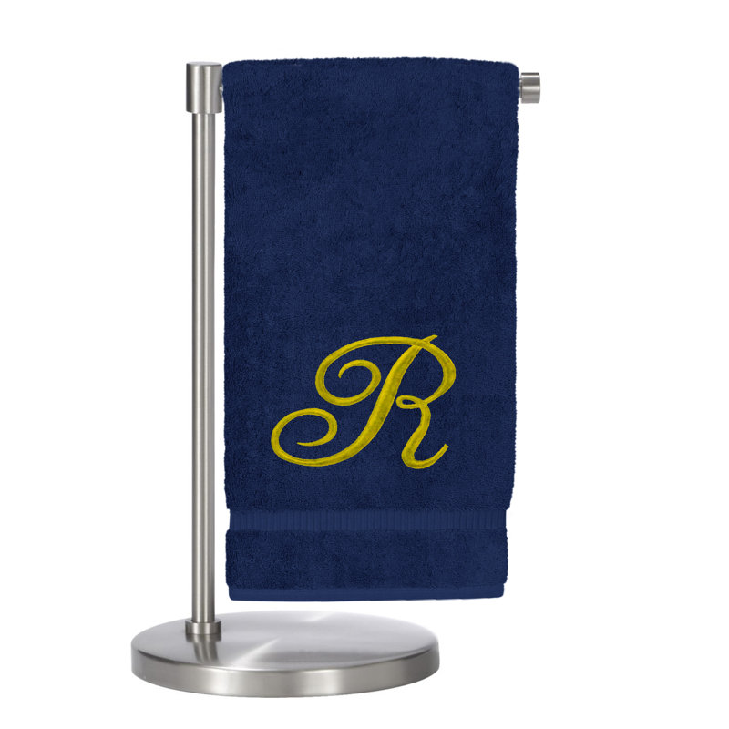 Super Plush Bath Towel, Navy/Gold, Z
