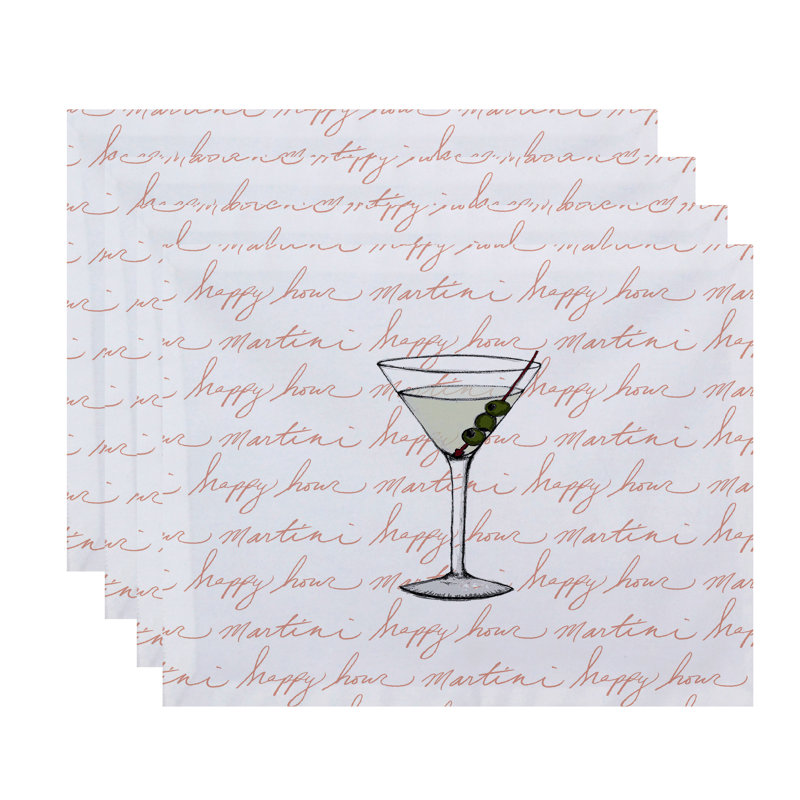 Ensemble de napperons Josefien Martini, Corail