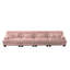 Canapé modulaire 4 places à assise profonde, canapé en chenille Canapé confortable pour salon, appartement, studio, bureau, chenille rose-605625239