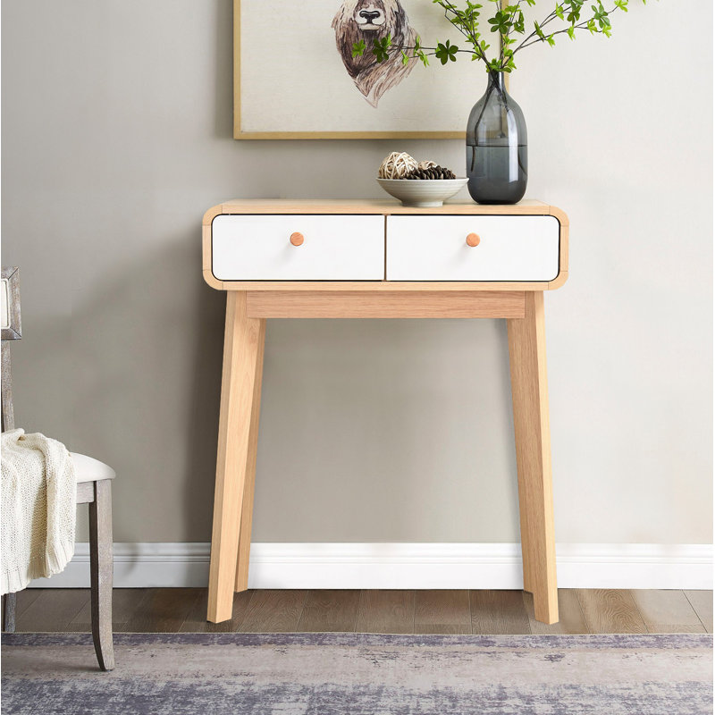 Allensby 65cm Console Table, Oak/White
