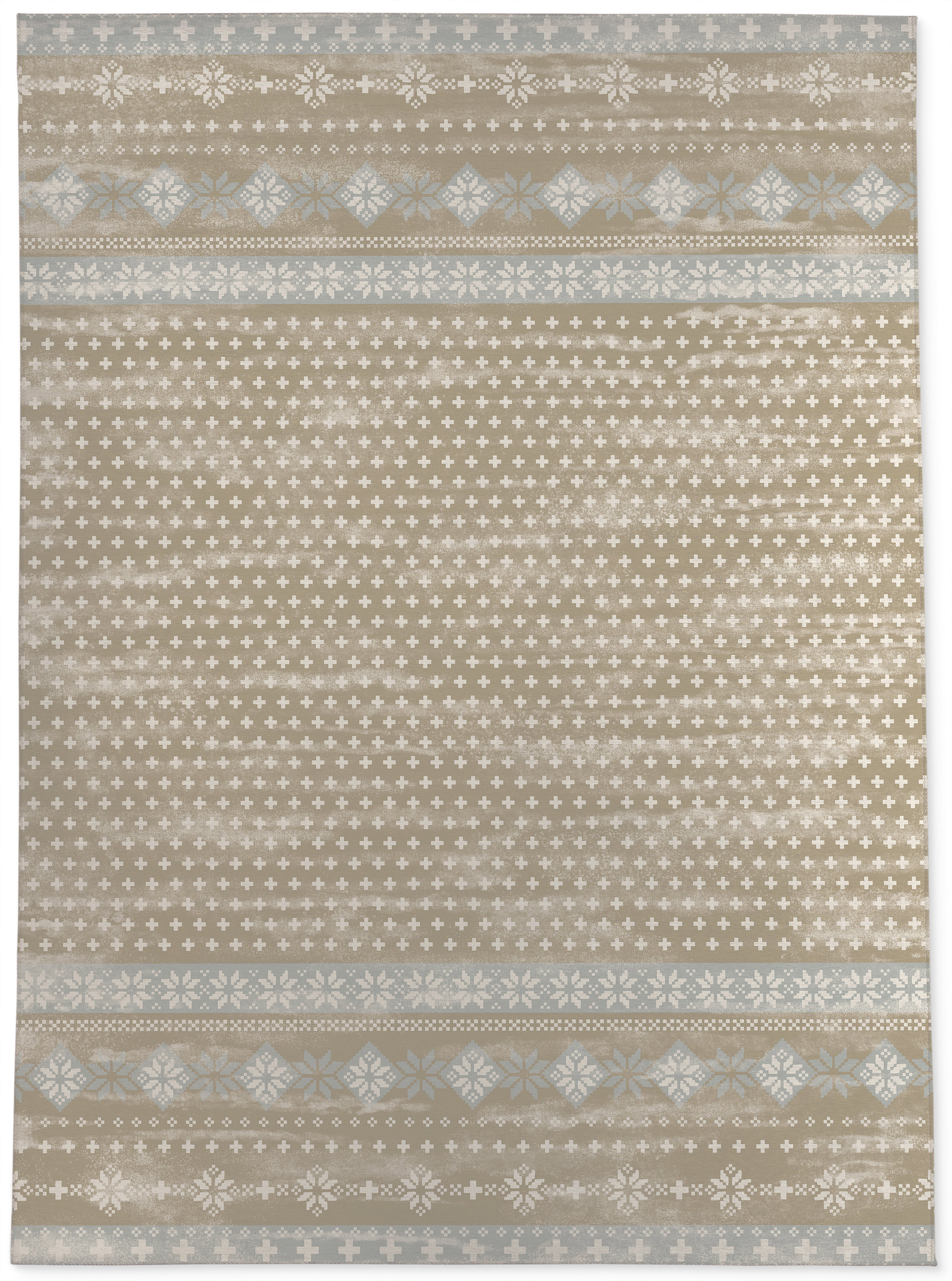 Geometric Machine Woven Cotton/Polyester Area Rug in Blue Foundry Select Rug Size: Rectangle 6'5 x 9'5