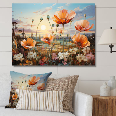 " Peach Sunkissed Petals Wildflowers III "