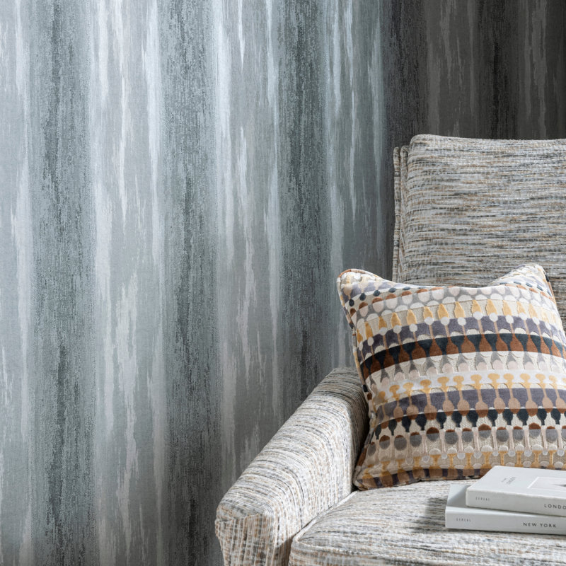Vivido Effetto Abstract Non-Woven Wallpaper Roll, Pewter