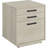 White And Gray, Freestanding, 3 - Drawer, File Cabinet, Home Office, Arm, Design, Contemporary Look, Main Material Freestanding Drawer Office Cabinet With Washed Grey Finish, Arm And Aesthetic,