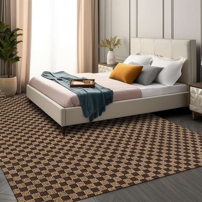 Malesia Checkered Rug, Runner 2' x 6'