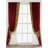 2-piece New European Palace Style Velvet Red High-end Sunshade Color-block Finished Curtains For Villa Bedrooms