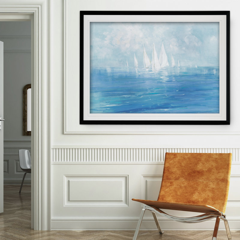 «Set Sail», peinture, H 30 po x l 40 po, Impression encadrée, Black